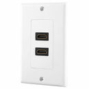 HDMI 2-Ports Wall Face Plate Panel Outlet 1080p Cover Coupler Socket HOT X8T2