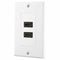 HDMI 2-Ports Wall Face Plate Panel Outlet 1080p Cover Coupler Socket HOT X8T2