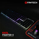 1X(Fantech K613L Professional Usb Game Backlit Keyboard 104-Key Wired Game