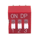 10 Pcs 2.54mm Pitch 3 Positions 6 Pin Red DIP Switch 3P V4W4