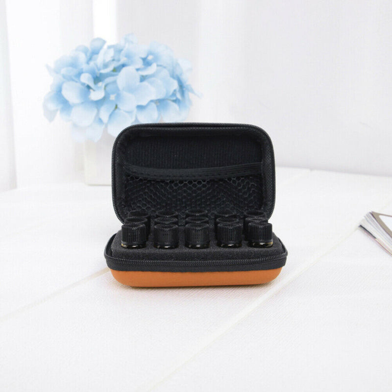 15 Slot Essential Oil Bottle Holder Rollers Storage Bag Organizer (Orange) A
