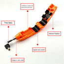 Motorcycle Brake Throttle Grip Scooter Handlebar Anti Theft Locks (Orange)