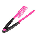 Fashion V Type Hair Straightener Comb DIY Salon Hairdressing Styling Tool
