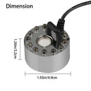 12 Led Lights 20Mm Single Head Ultrasonic Atomizer Air Humidifier Atomizing