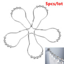 5pcs Stainless Steel Curtain Hooks Bath Rollerball Shower Curtains Glide Ri BX