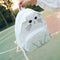 Women Canvas Lovely Cute Cartoon Cat Backpack Students School Bag(White)