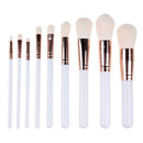 9pcs White Makeup Brushes Foundation Powder Eye Shadow Brush Cosmetic Tool
