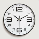 Wall Clock Silent Non-Ticking Battery Operated 12'' Round Wall Clock White