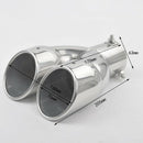 Automobile Universal 63Mm One Minute Two Exhaust Pipe Tail Throat M3U9