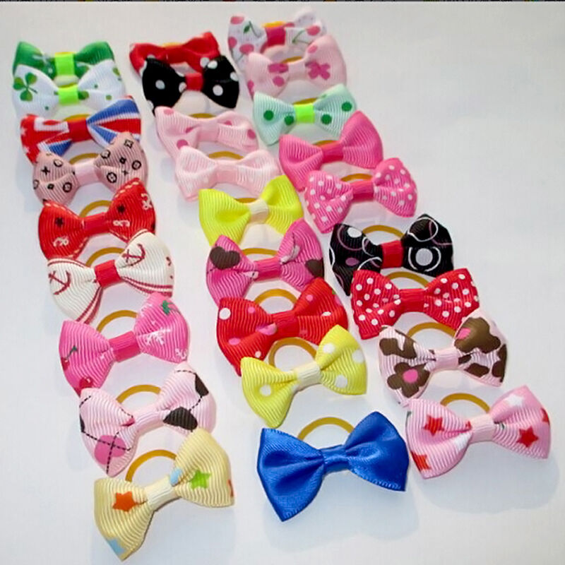 100pcs Handmade Designer Pet Dog Accessories Grooming Hair Bows For Puppy Kit