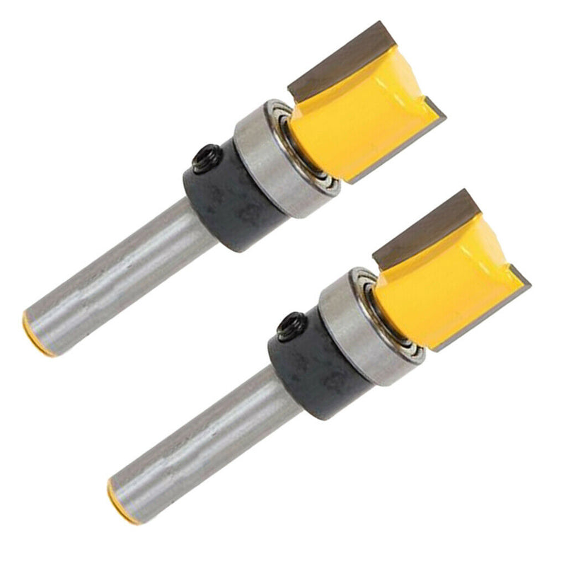 2 Pieces 1/4 Inch Shank Straight Router Bit Wood Milling Cutter Tool