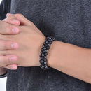 Lava Rock Bracelet Men's Bracelet Adjustable Natural Stone Healing Bracelet N8T5