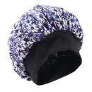 Women Floral Night Sleep Cap Hair Bonnet Hat Head Cover Turban Wrap Navy