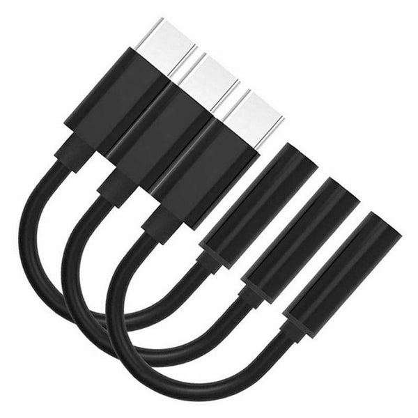 3Pcs Type C to 3.5mm Headphone Audio Adapter,USB-C to 3.5mm Female AUX MicroW3O2