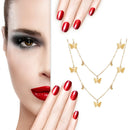 Butterfly Choker Necklace Women Double Layer Pendant Clavicle Chain Jewelry
