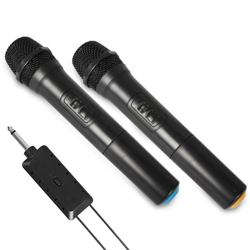 2Pieces Wireless Microphone Handheld with Receiver for Karaoke Speech