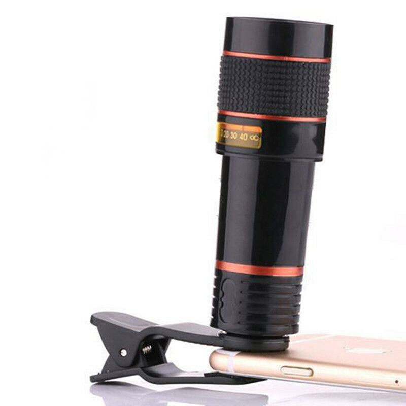 8x Optical Zoom Clip on Camera Lens Phone Telescope For Universal Cell Phone LJ