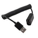 Spiral Coiled USB A male to A female adapter adaptor Cable 1M 3FT
