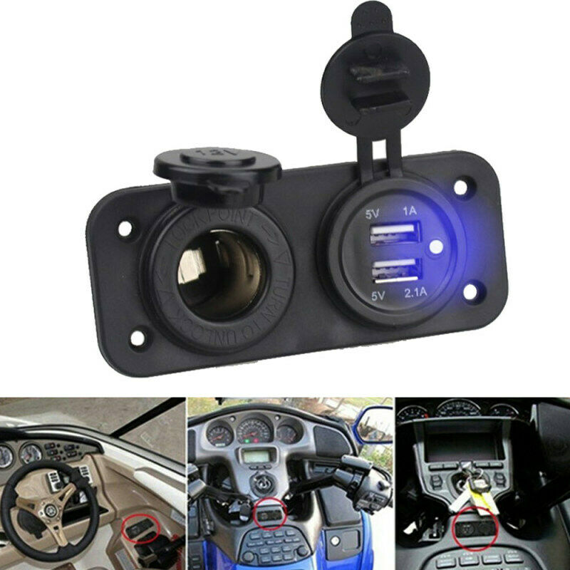 12V Car Cigarette Lighter Socket Splitter Dual USB Power Adapter Charger Uk Sell