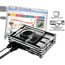 Acrylic Development Board Protective Box for Raspberry Pi 4B w/ Cooling Fan