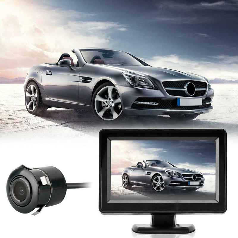 4.3" Digital TFT LCD Car Rearview Monitor Night Vision Backup Reverse Camera Kit