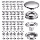 100Pc Stainless Steel Fastener Snap Press Stud Cap Set Button Marine Boat Canvas