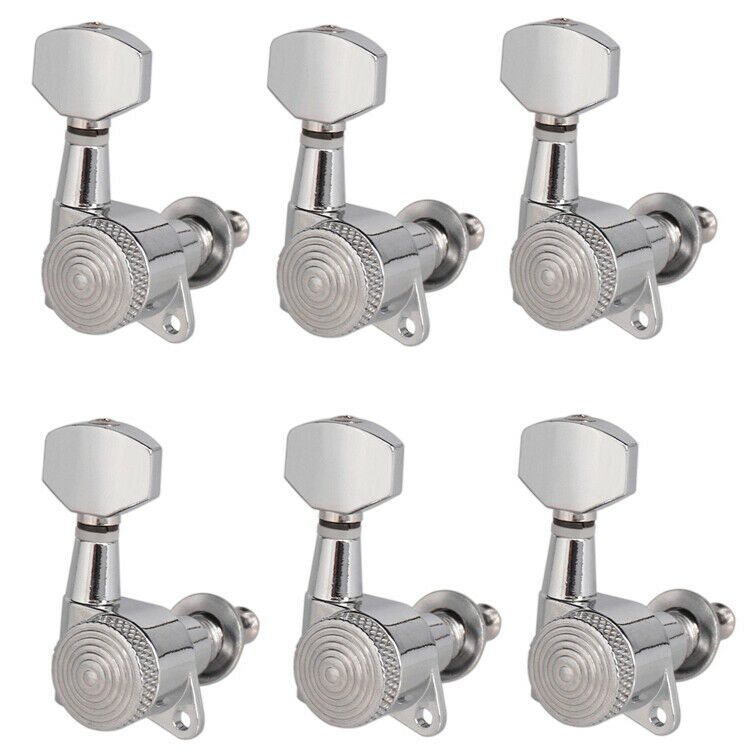 6R Chrome Locked String Tuning Pegs Key Tuners Machine Heads for Acoustic E