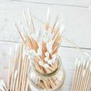 100Pcs Q-tips Medical Swabs 6'' Long Wooden Handle Sturdy Cotton Applicator Swab