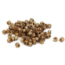 M3 x 3mm Female Thread Brass Knurled Threaded Insert Embedment Nuts 100PCS N7K3