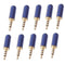 Blue 3.5mm Male Repair headphone Stereo Jack Plug Metal Audio Soldering & Spring
