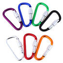 2pcs Random Aluminum Carabiner D-Ring Key Chain Clip Outdoor Hook Buc OZ