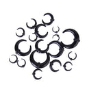 9 Pairs Spiral Horn Tunnel Ear Expander Stretchers Taper Plugs Stretching Kit
