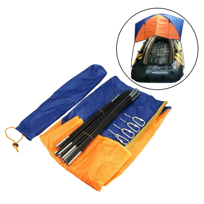 2 Person Waterproof Boat Canopy Awning Sun Shelter for Inflatable Kayak Canoe