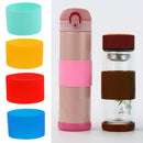 4Pcs Silicone Round Non-slip Water Bottle Mug Cup Sleeve Protection Cover