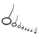 8pcs Fishing Rod Guide Rings Rod Repair Set Ring Repair Eyes Mixed Size