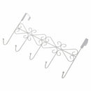 5 Hanger White Towel Hat Coat Clothes Wall Hook Over Door Bathroom M6E2