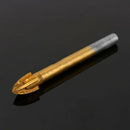 6Pcs 4-12mm Ceramic Tile Glass Handle Titanium Plated Drill Bits Hex Shank Set