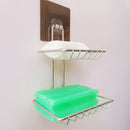 Strong suction cup Double soap holder soap shelf soap shelf wall holde<