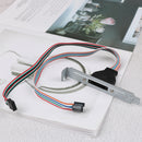 Desktop PC case switch with dual USB ports + power reset button + LED lights 3CA