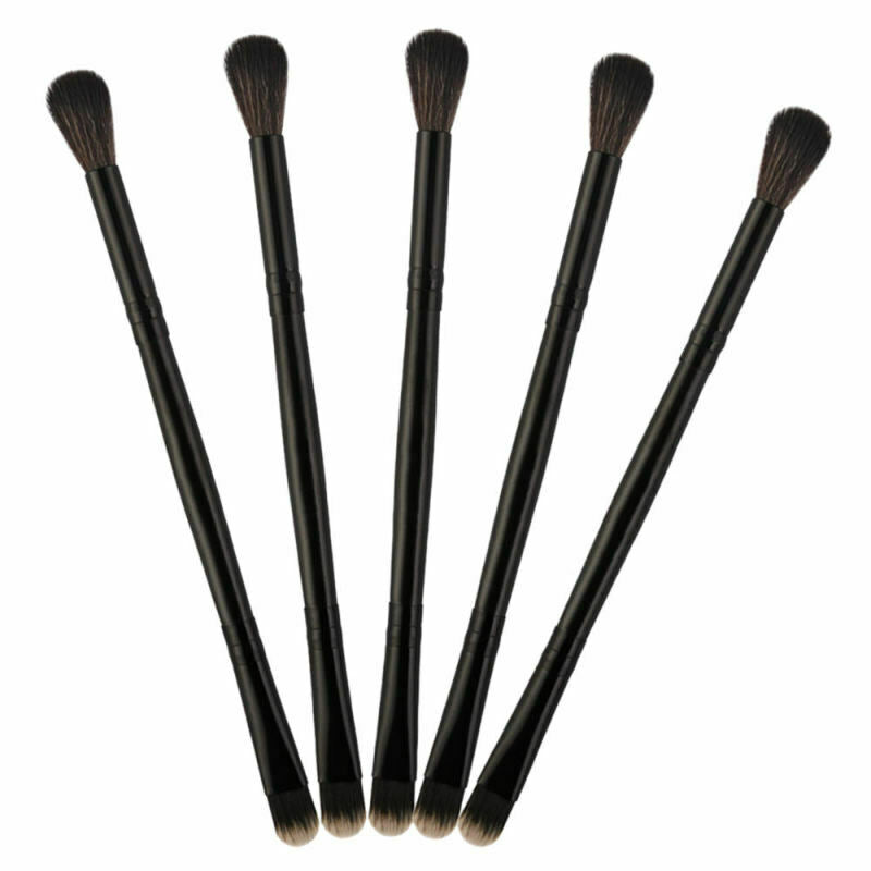 5pcs Pro Double-Head Makeup Brushes Set Eyeliner Eye Shadow Cosmetic To GYH