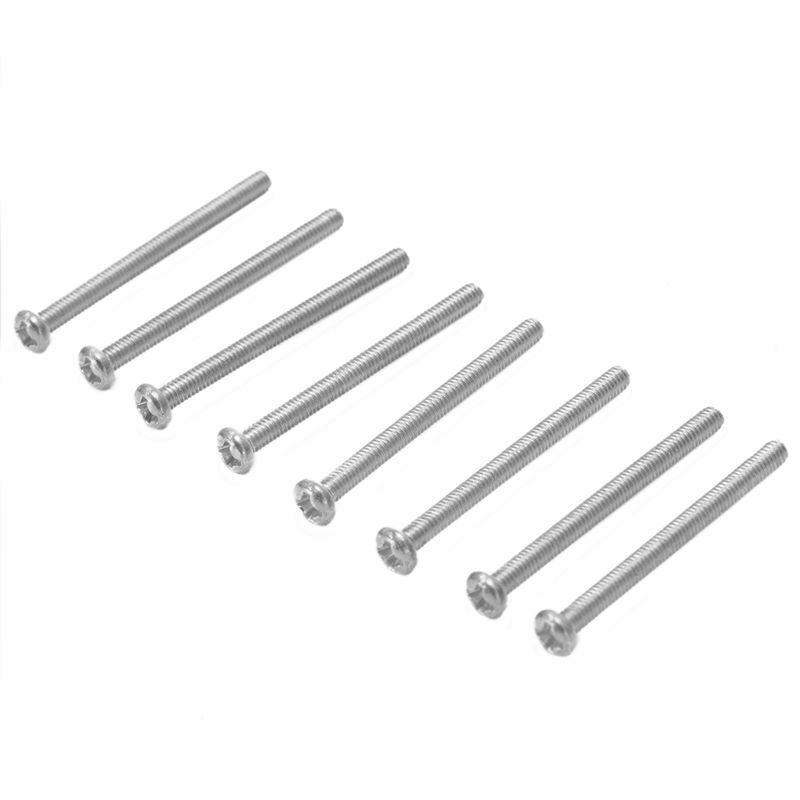 8 Pcs M2.5x32MM Electric Guitar Humbucker Pickups Adjust Height Screw and S