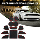 11pcs/set Door Console Non Slip Anti Dust Liners Mats for Dodge Challenger