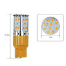 2pc Amber T20 W21W 7440 35SMD LED Bulbs Decoding Turn Signal Lights Tail Lamp