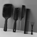 5pcs Men Women Hairdressing Home Hair Cutting Pintail Brush Styling Comb Set ABS