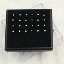 24X Tiny Surgical Steel Nose Studs Ring Mixed Rhinestone Body Piercing Jewelry