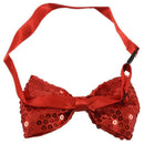 Sequin Bow Tie Dickie Bow Fancy Dress Dance Wear Red Party