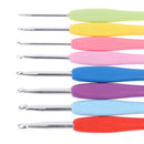 8Crochet Hook Set Knitting Needle2.5-6mm  Colored soft handle aluminum crochetOZ