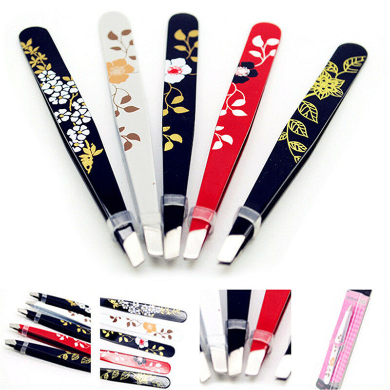 Professional Eyebrow tweezers Hair Beauty Slanted Stainless Steel Tweezer Too Gw