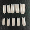 100X Nude Half Nail Tips South French Salon Acrylic Nail Art E0I6 Fals S8T4
