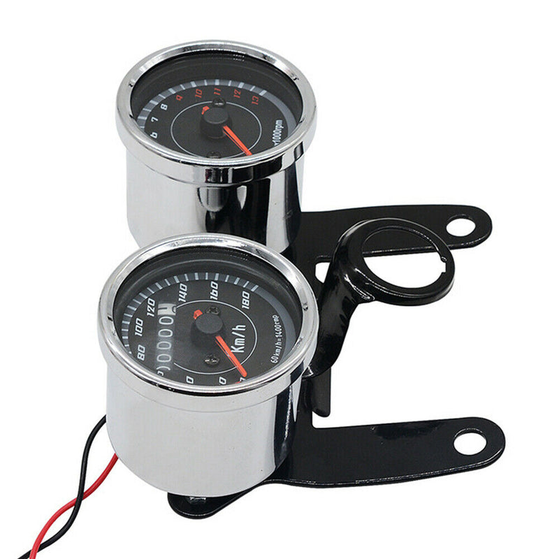 2 In 1 Speedometer Tachometer ABS With Bracket Professional Motorcycle Odometer